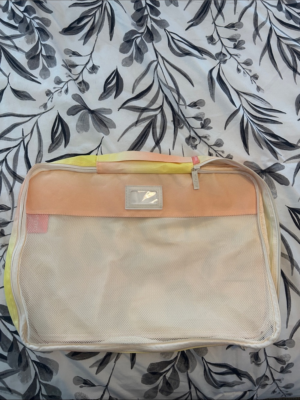 Calpak Peach, Cream & Yellow Travel Organizer